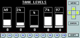 Tank level screen